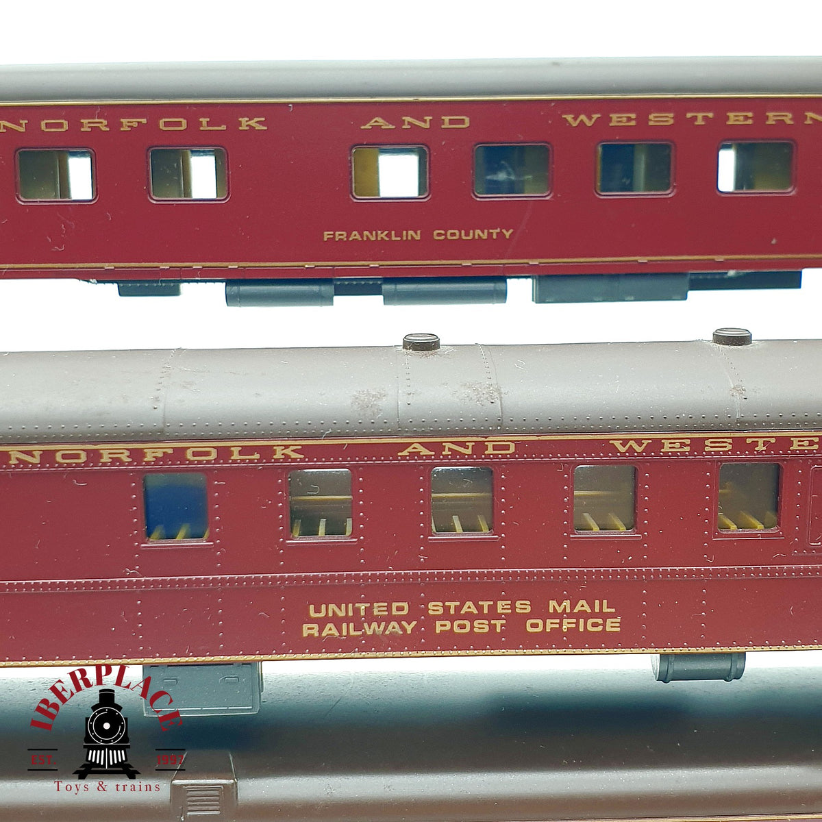 ♻️ 🚂 Rivarossi 4x vagones Norfolk and Western N&W Vista Dome Mail DC Escala H0 1:87