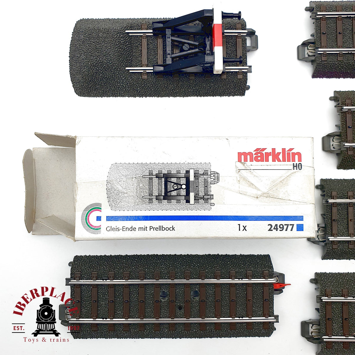 ♻️✨ Märklin 24977 C-Gleis 6x topera final de vía y tramos rectos Escala H0 1:87