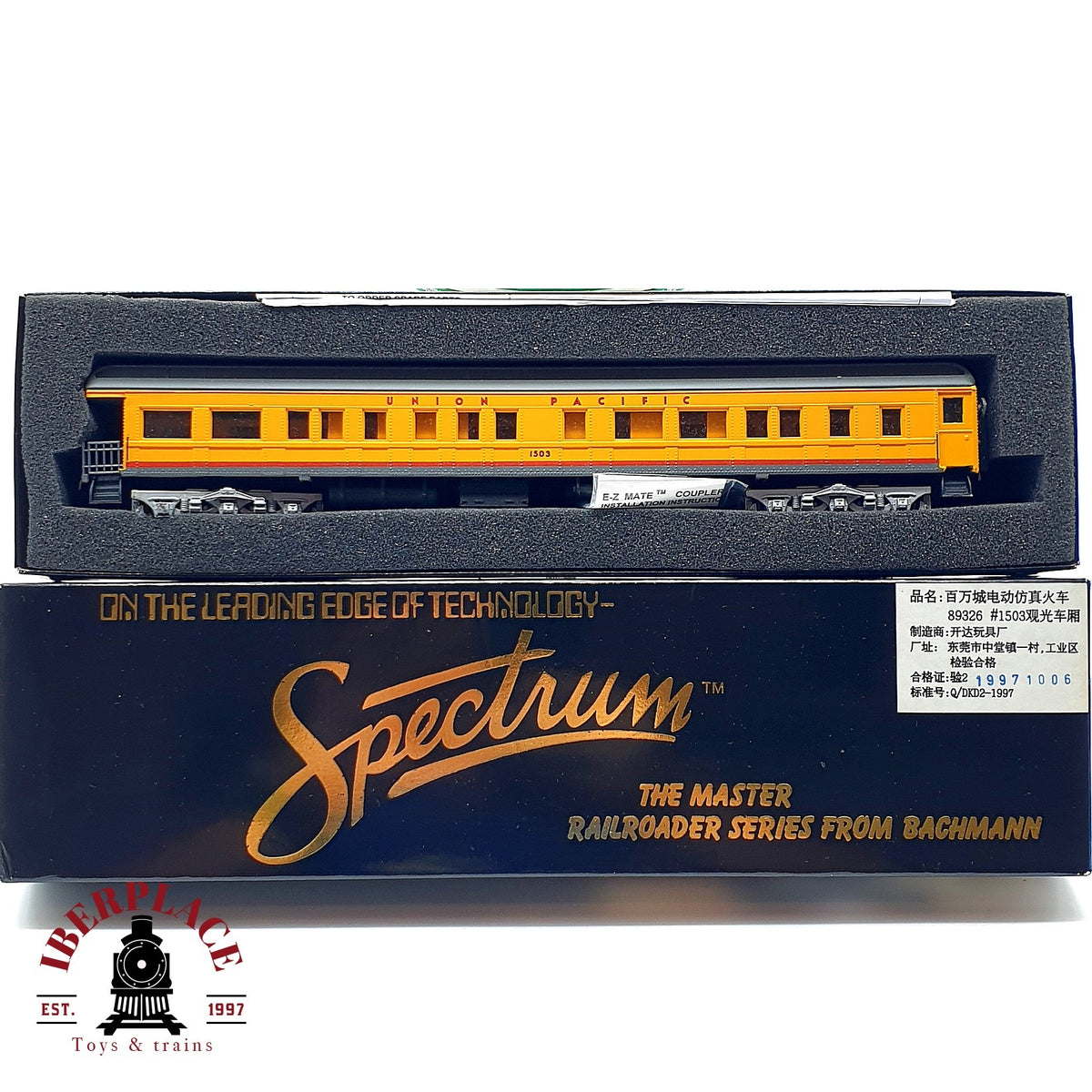 ♻️ ✨ Bachmann Spectrum 89326 Vagon Pasajeros Observation Union Pacific Escala H0 1:87