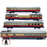 ♻️ 🚂 Lima 4x vagones Trans Europ Express (TEE) Rheingold DB coche panorámico DC Escala H0 1:87
