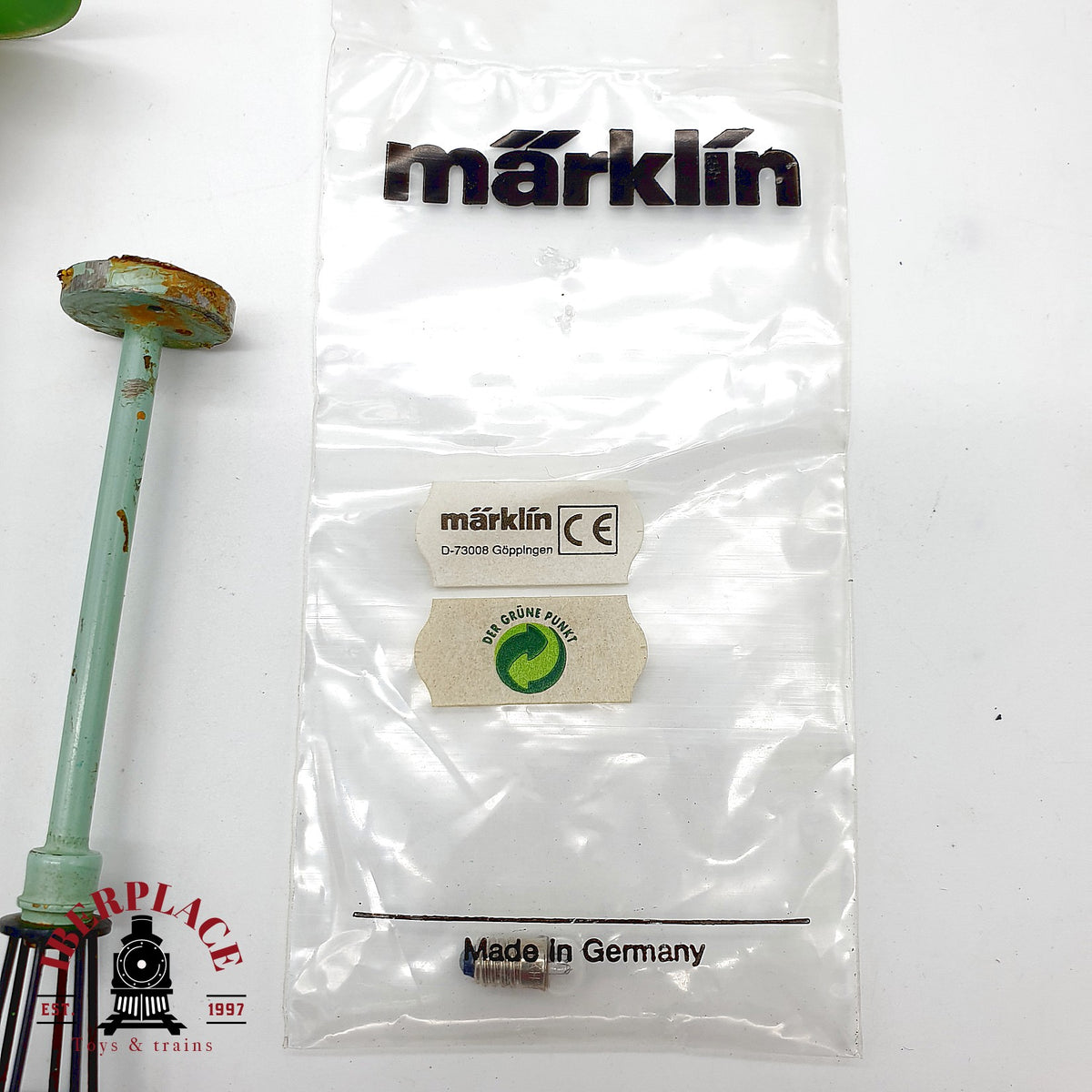 ♻️ 🛠️ Märklin 4x 448/4 farola estacion 1 mastil iluminacion Escala H0 1:87