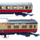 ♻️ 🚂 Lima 4x vagones Trans Europ Express (TEE) Rheingold DB coche panorámico DC Escala H0 1:87