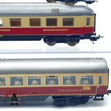 ♻️ 🚂 Lima 4x vagones Trans Europ Express (TEE) Rheingold DB coche panorámico DC Escala H0 1:87