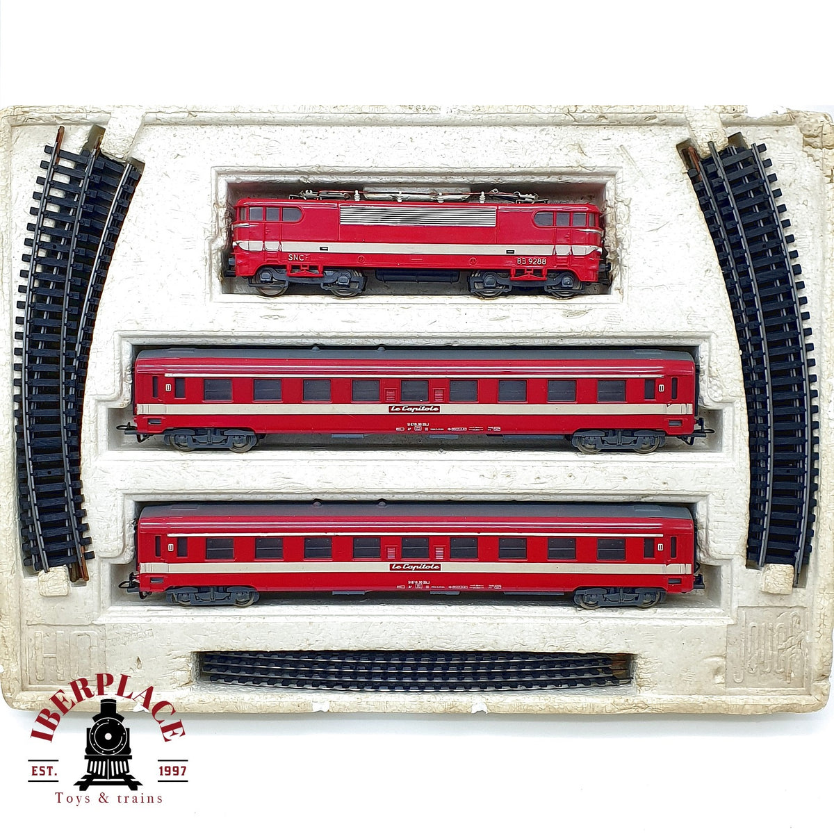 ♻️ 🚂 Jouef Set Le Capitole Locomotora BB 9288 SNCF + Vagones Vias Escala H0 1:87