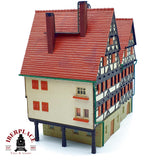 ♻️ Farmacia de la plaza Rathaus-Apotheke edificio entramado de madera Escala H0 1:87