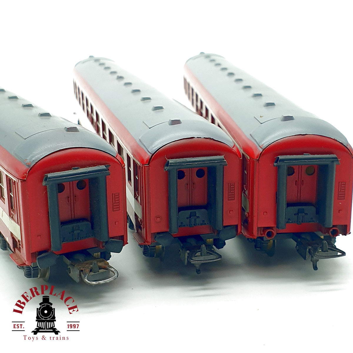 ♻️ 🚂 Lima 3x vagones de pasajeros "Le Capitole" UIC-Y 1ª Clase de la SNCF Escala H0 1:87