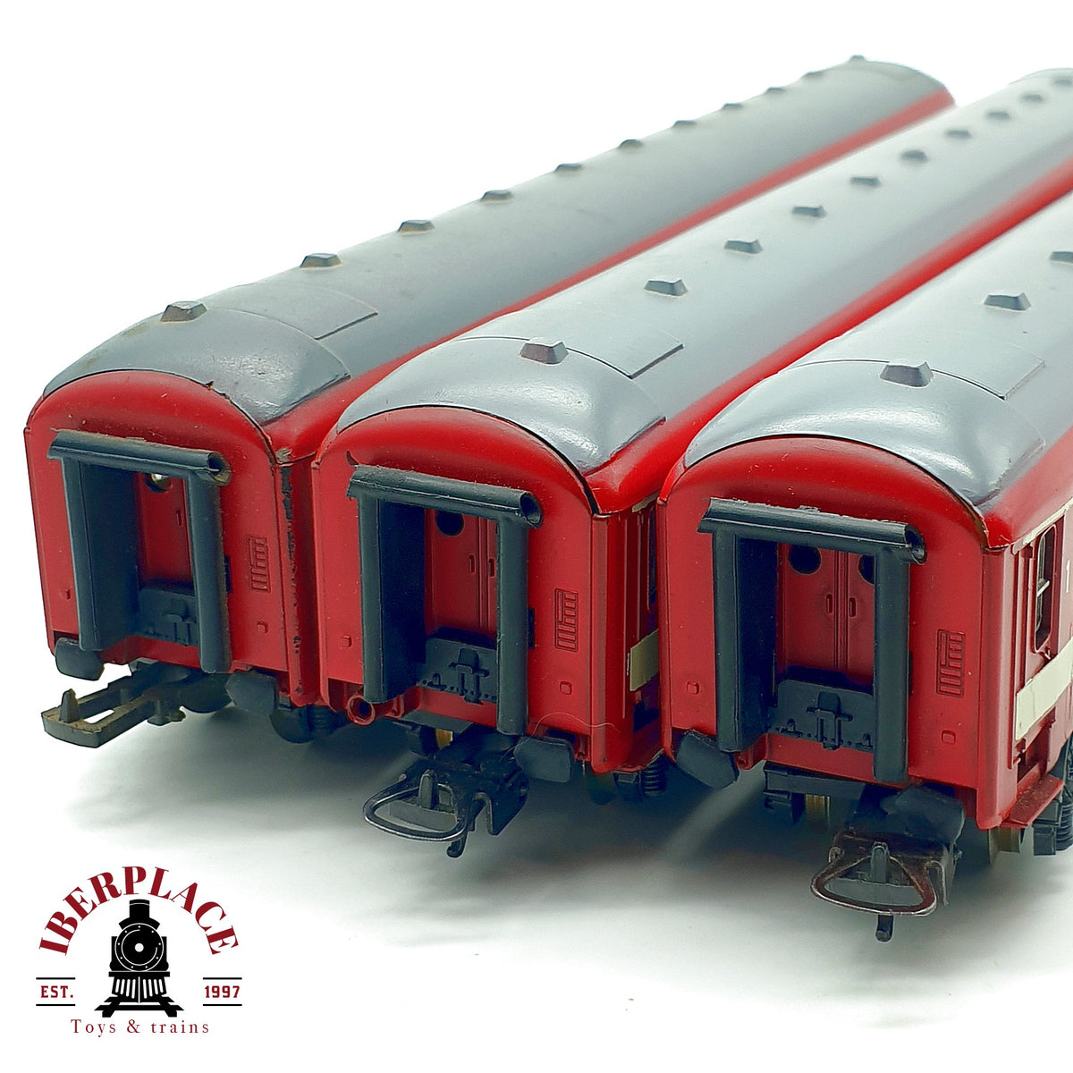 ♻️ 🚂 Lima 3x vagones de pasajeros "Le Capitole" UIC-Y 1ª Clase de la SNCF Escala H0 1:87
