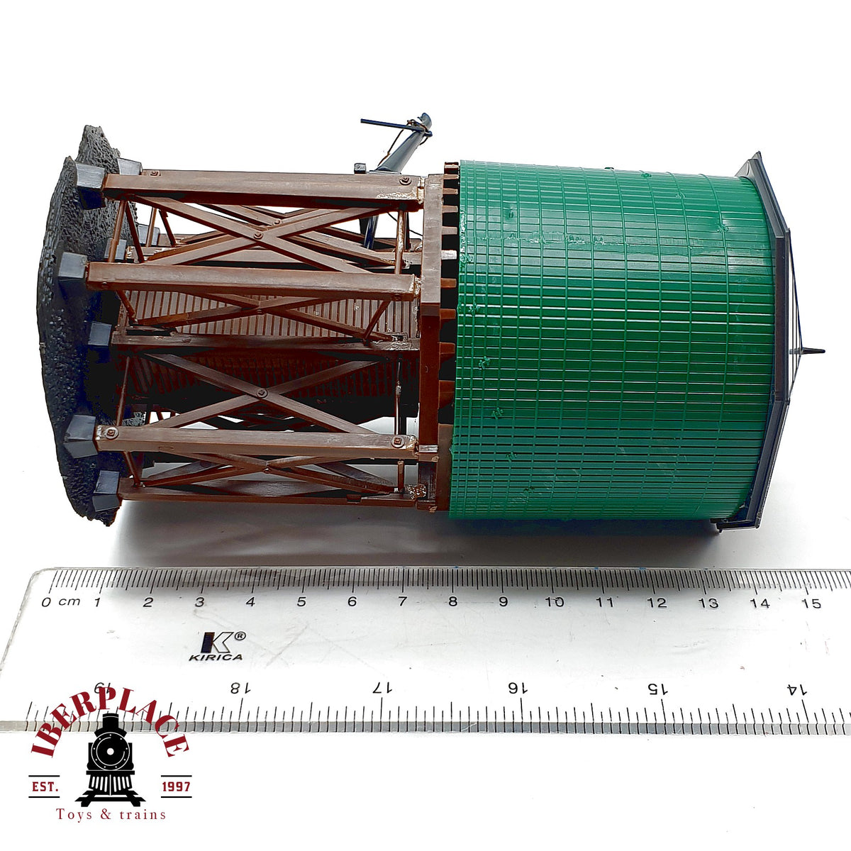 ♻️ 🚂 Deposito elevado de agua torre de agua madera verde Escala H0 1:87