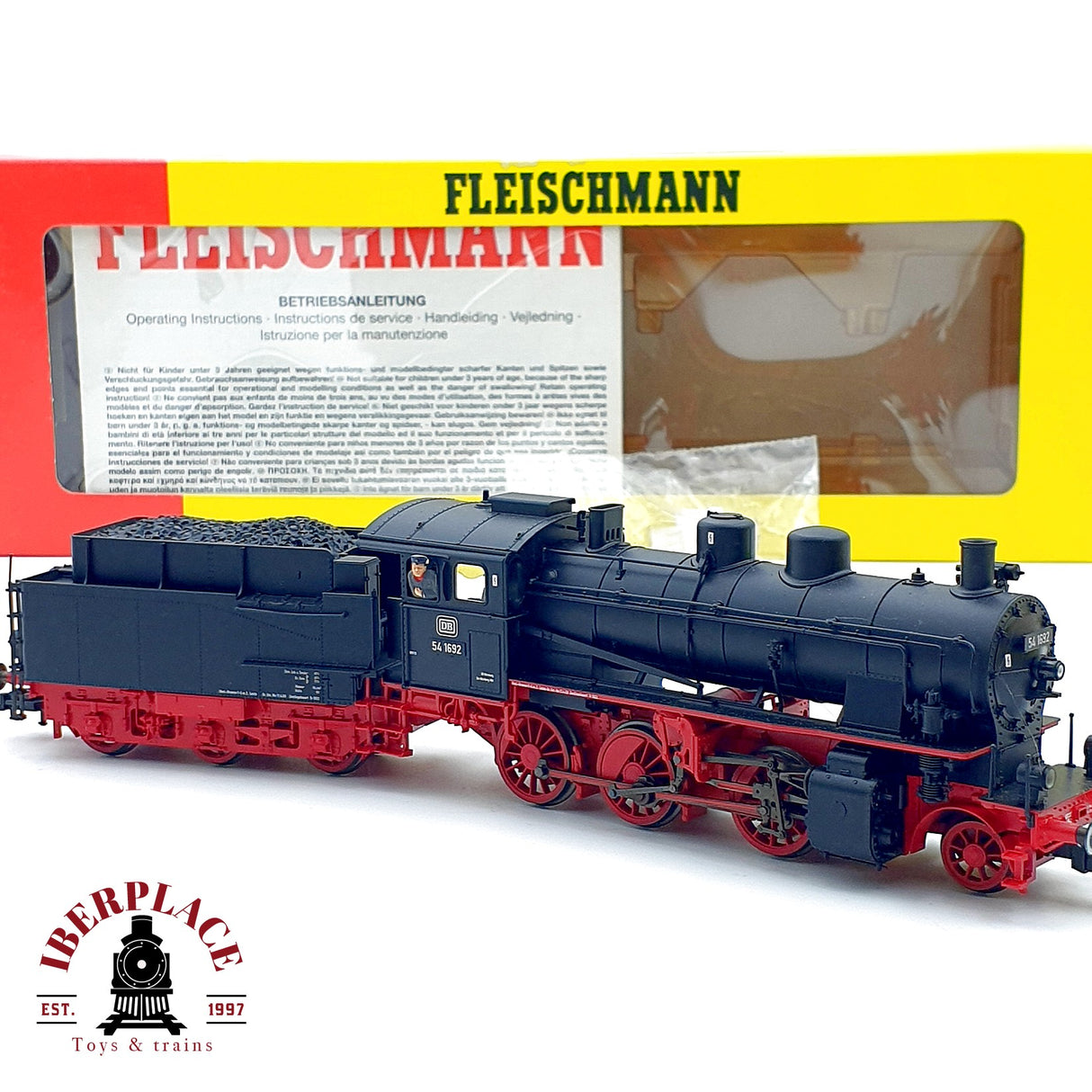♻️✨Fleischmann 414401K locomotora vapor BR 54 1692 DB epoca III Escala H0 1:87 DC