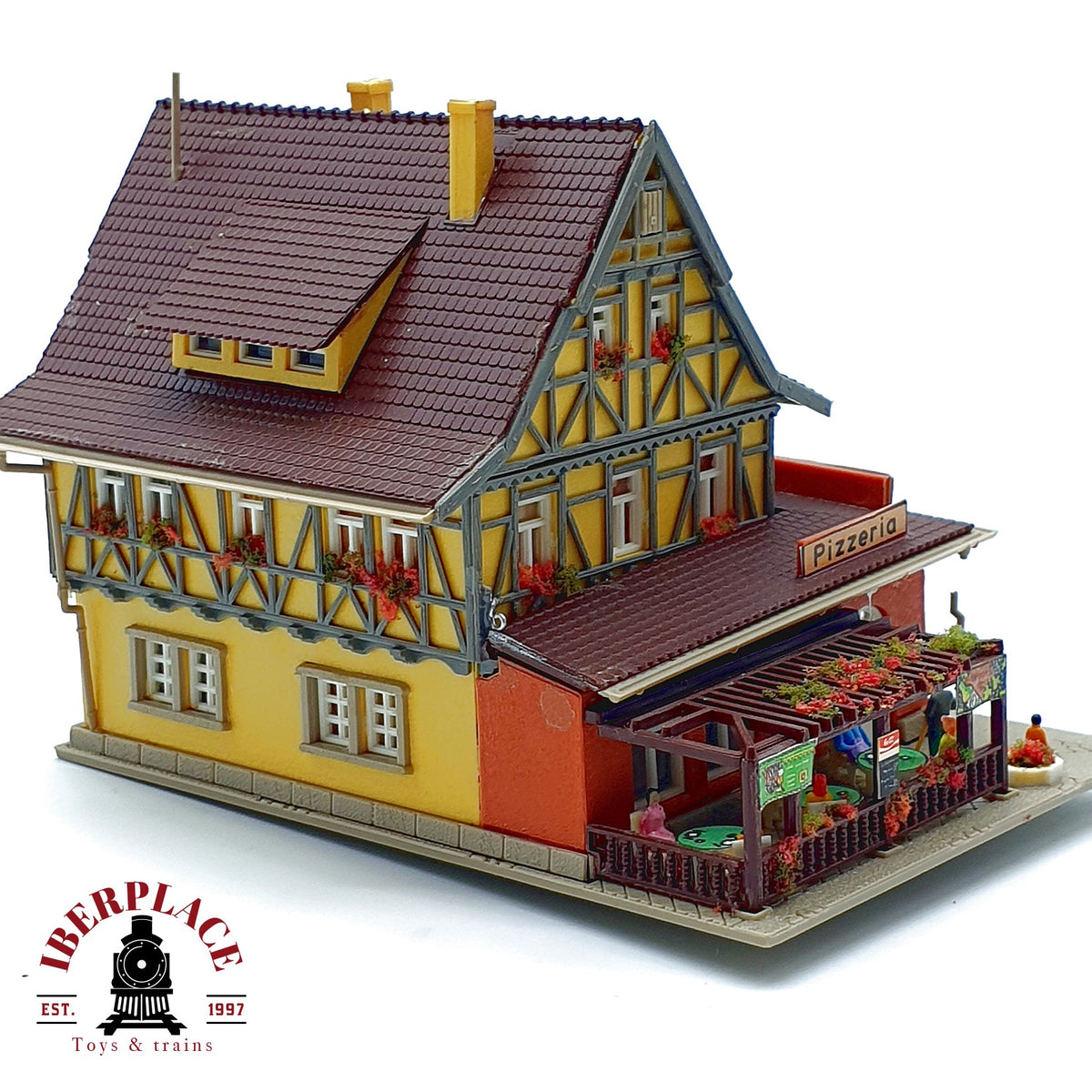 ♻️ 🚂 Vollmer 52252 pizzeria restaurante en casa entramado madera Escala N 1:160