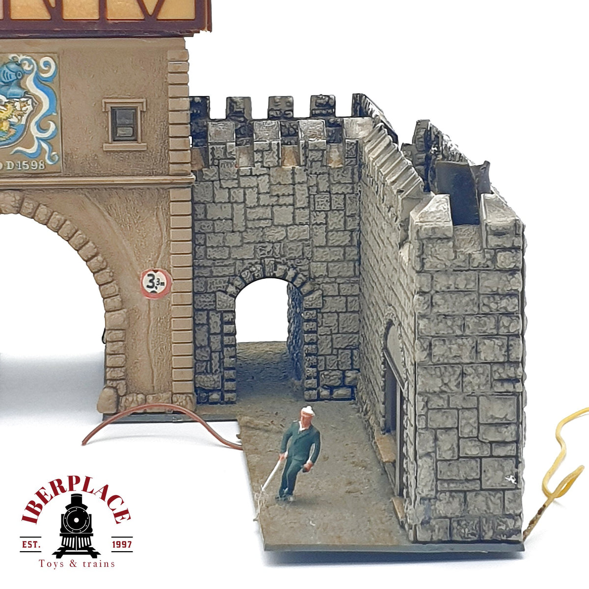 ♻️ POLA puerta de ciudad muralla medieval Escala H0 1:87