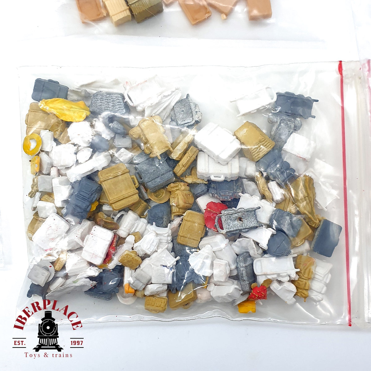 ♻️ 🚂 Figuras accesorios para cargas y almacén de mercancias  Escala H0 1:87