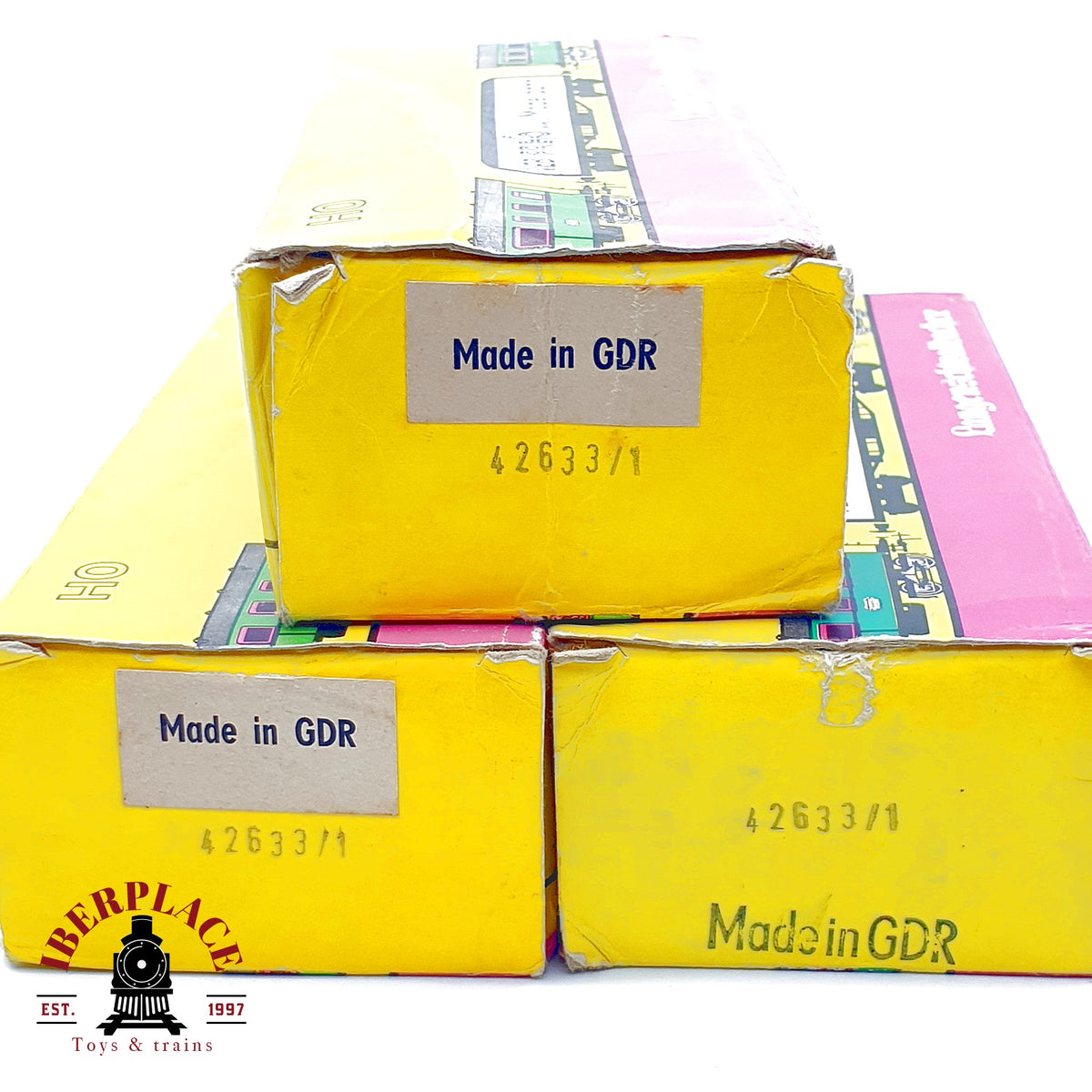 ♻️ 🚂 Piko DDR 426/33/1 Set 3 coches pasajeros 2/3 clase DRG verde clasico Escala H0 1:87