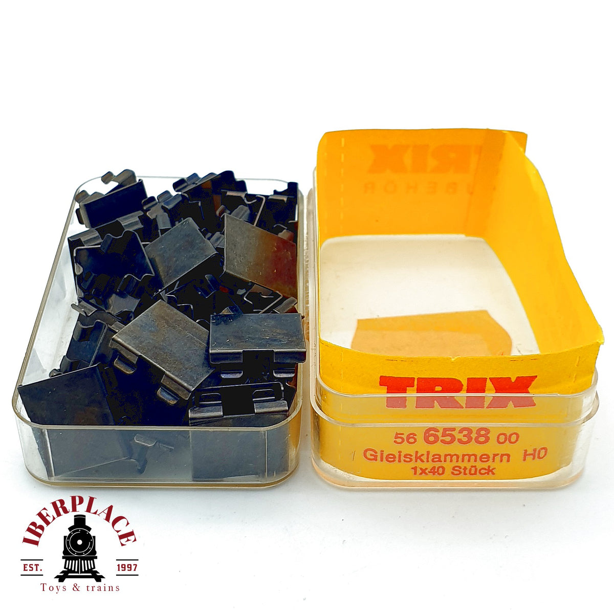 ♻️ 🚂 Trix 56 6538 00 Grapas unión de vías Escala H0 1:87