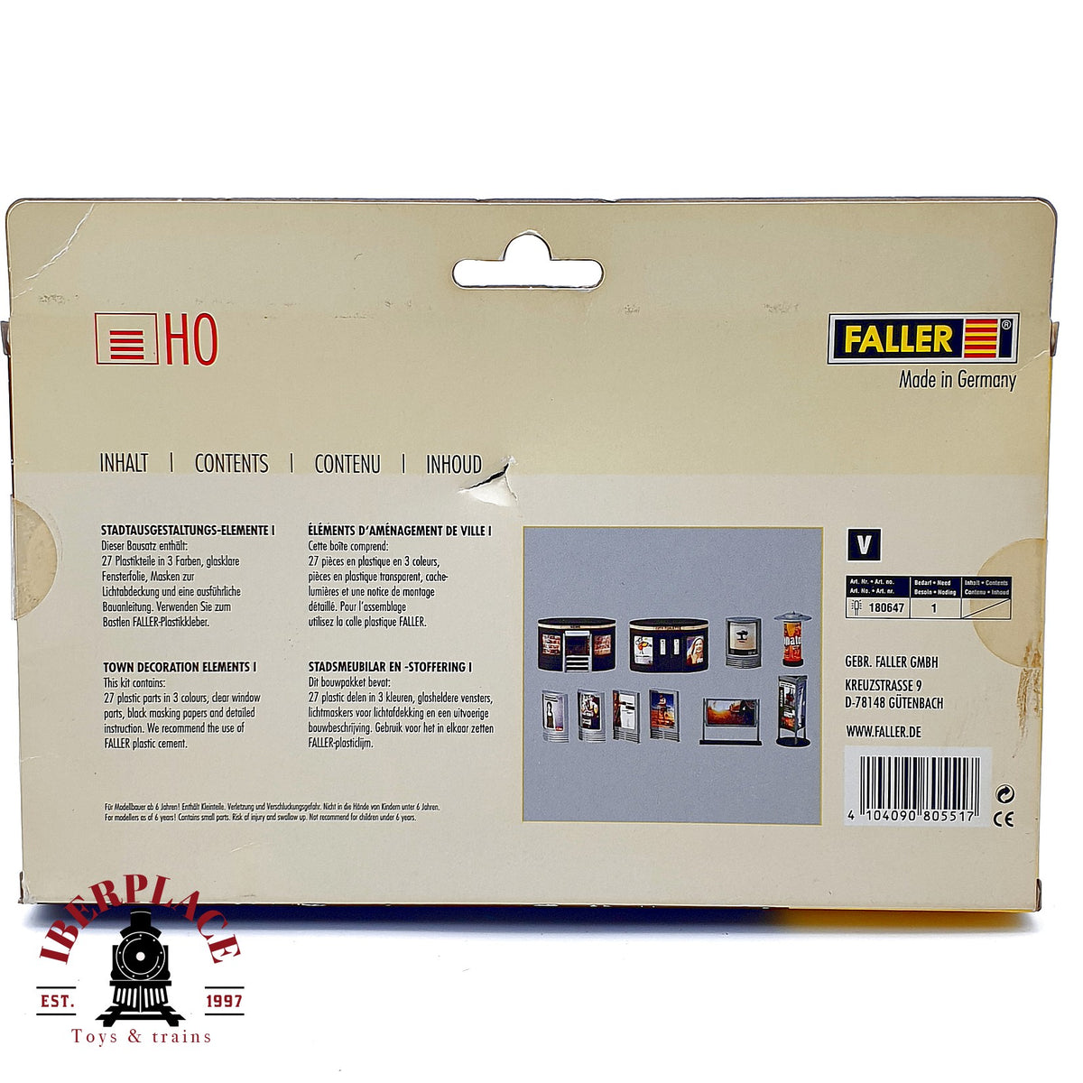♻️✨ Faller 180551 Equipamento urbano I accesorios decoracion Escala H0 1:87