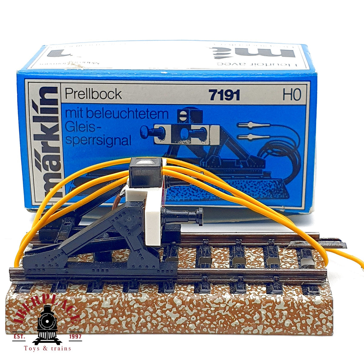 ♻️✨ Märklin 7191 Tope de vía con señal luminosa Escala H0 1:87