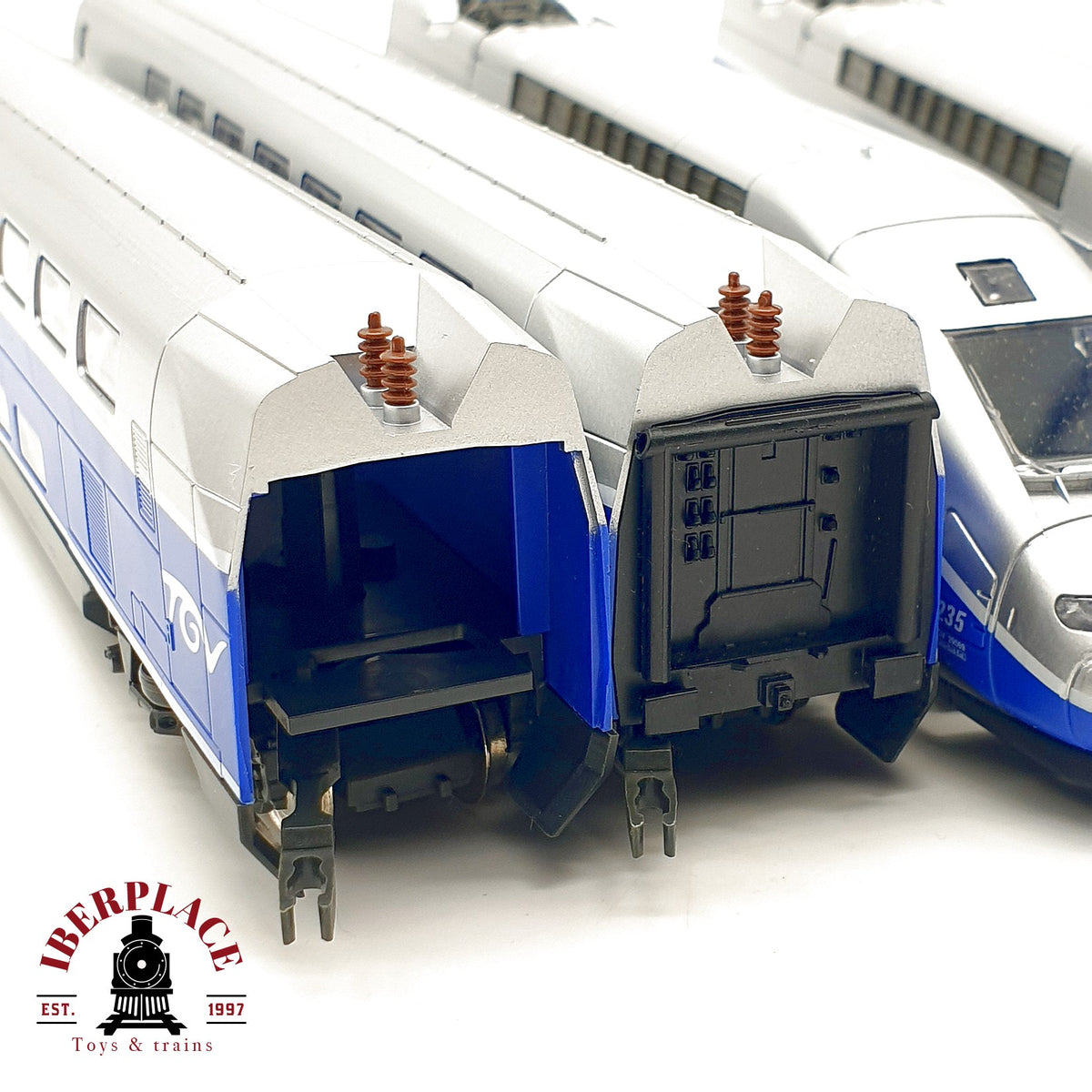 ♻️ 🚂 Mehano set 4 piezas TGV Duplex SNCF 235 2 pisos alta velocidad DC Escala H0 1:87