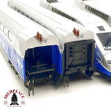 ♻️ 🚂 Mehano set 4 piezas TGV Duplex SNCF 235 2 pisos alta velocidad DC Escala H0 1:87