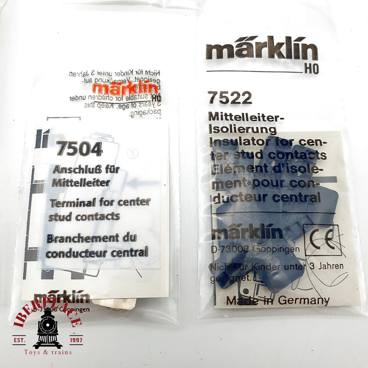 ♻️✨Märklinr 4x 7153 Aros adherencia 7504 Terminal 7522 Aislante Recambios Escala H0 1:87
