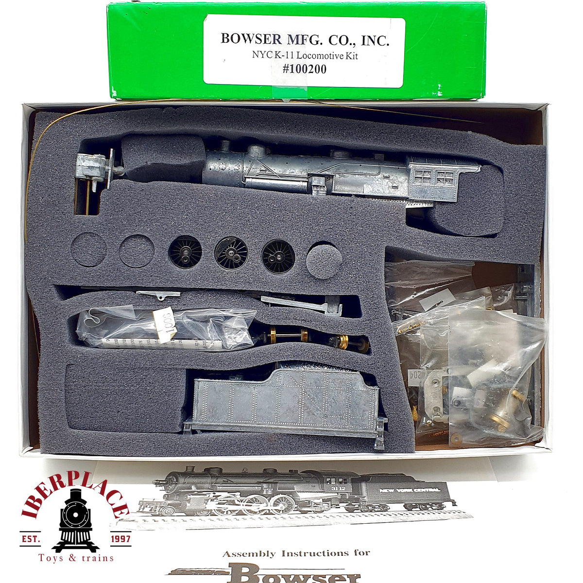 ♻️ ✨ Bowser 100200 Kit Kit Locomotora Vapor NYC K-11 Metal sin montar Escala H0 1:87