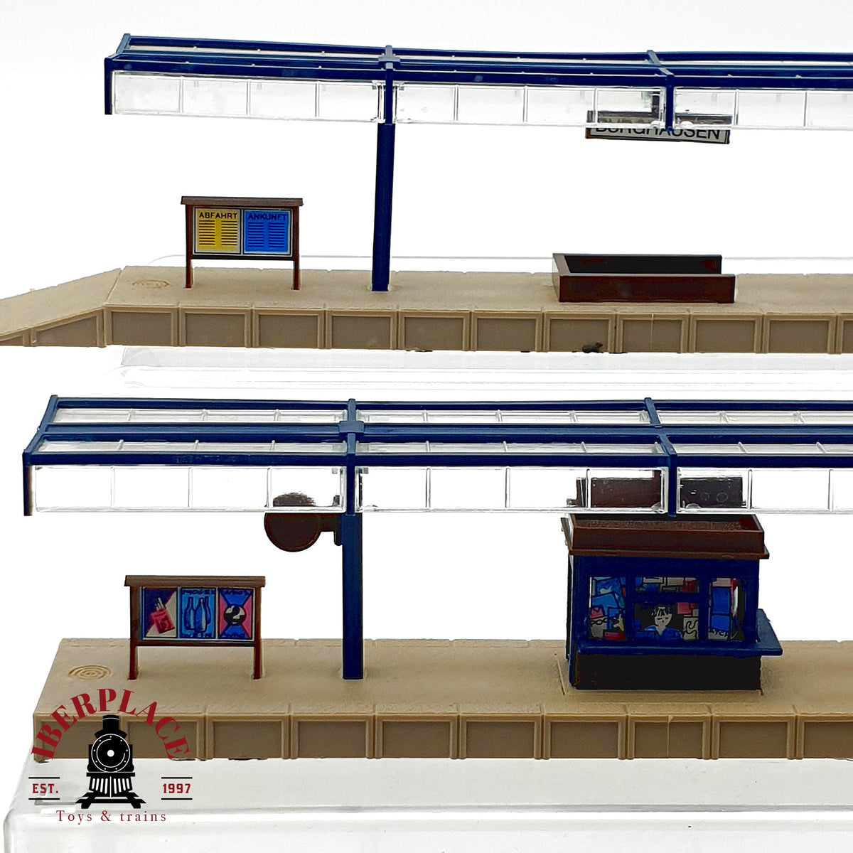 ♻️ Vollmer 14993 3x Andenes de estación Burghausen con marquesina Escala N 1:160
