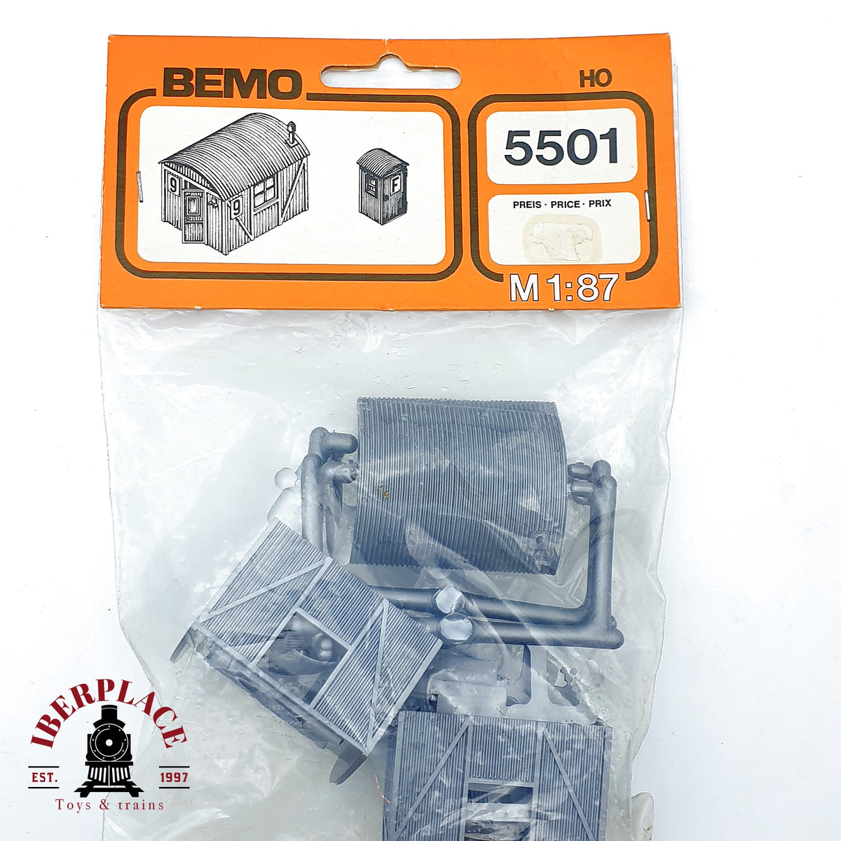 ♻️ BEMO 5501 Bemo 5501 Kit caseta de obra y retrete Baubude und Abort Escala H0 1:87