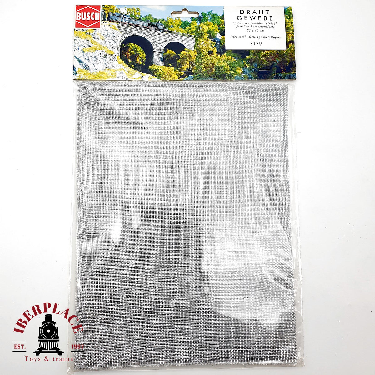 ♻️ Busch 7179 Malla metalica 75x60cm para modelismo Escala H0 1:87