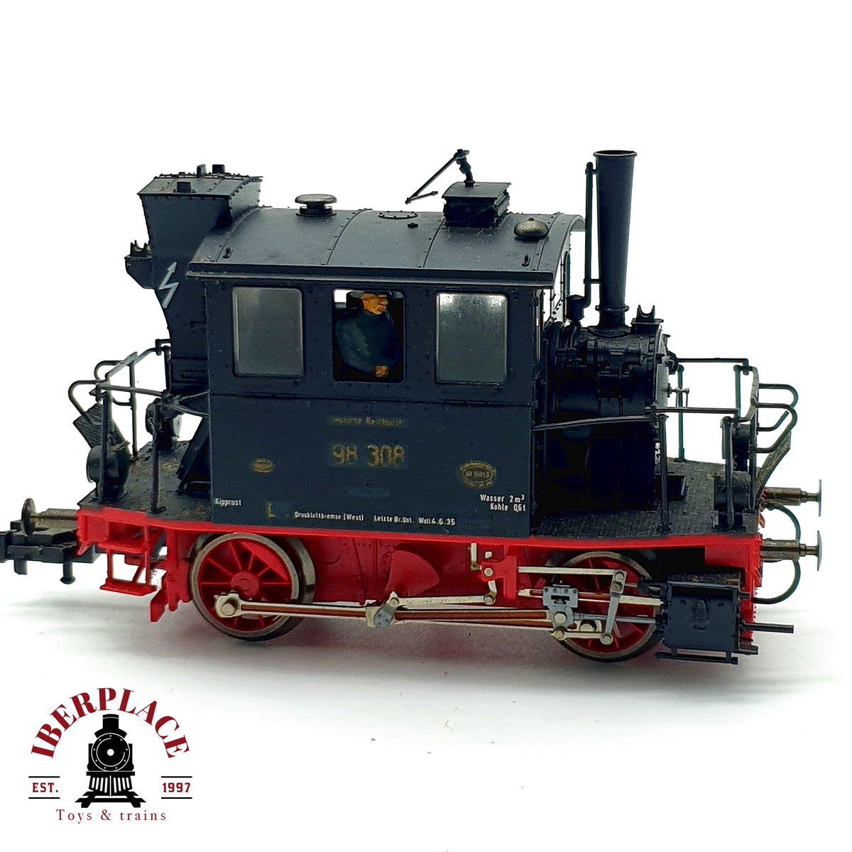 ♻️✨ Trix Locomotora vapor BR 98 308 DRG Ep II DC Tenderlok Glaskasten Escala H0 1:87