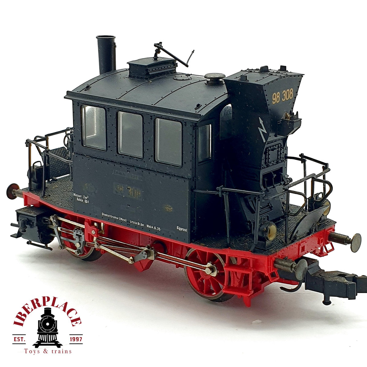 ♻️✨ Trix Locomotora vapor BR 98 308 DRG Ep II DC Tenderlok Glaskasten Escala H0 1:87
