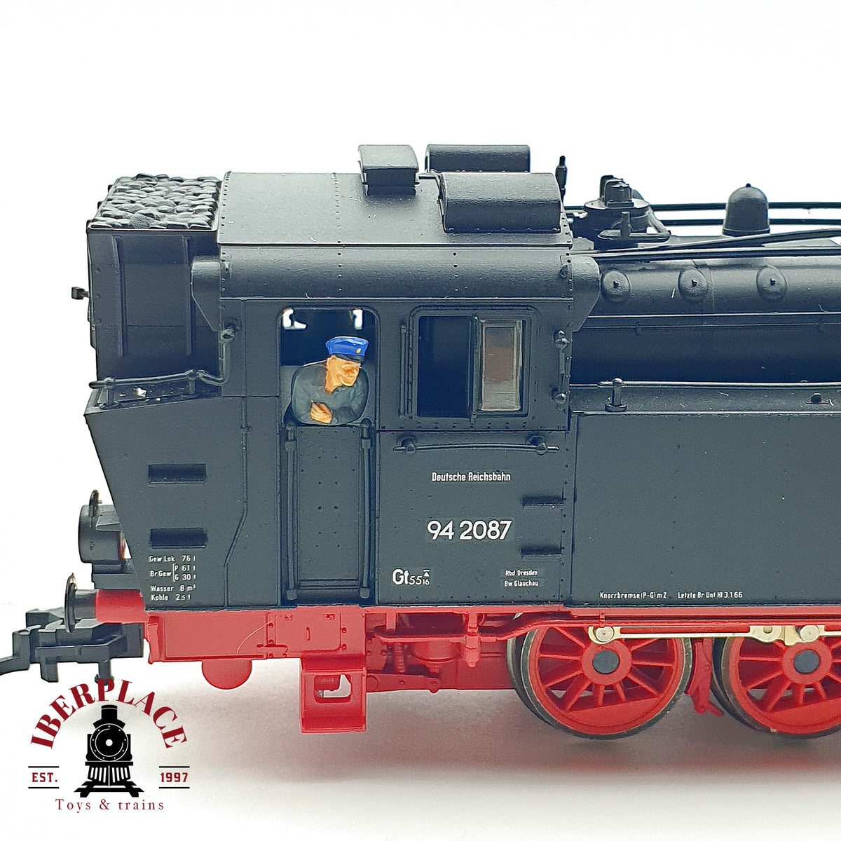 ♻️✨ PIKO 50060 locomotora vapor BR 94 2087 DR epoca III Escala H0 1:87 DC