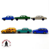 ♻️ 🚂 Fleischmann 6x Coches BMW Mercedes Volkswagen Etc Escala H0 1:87
