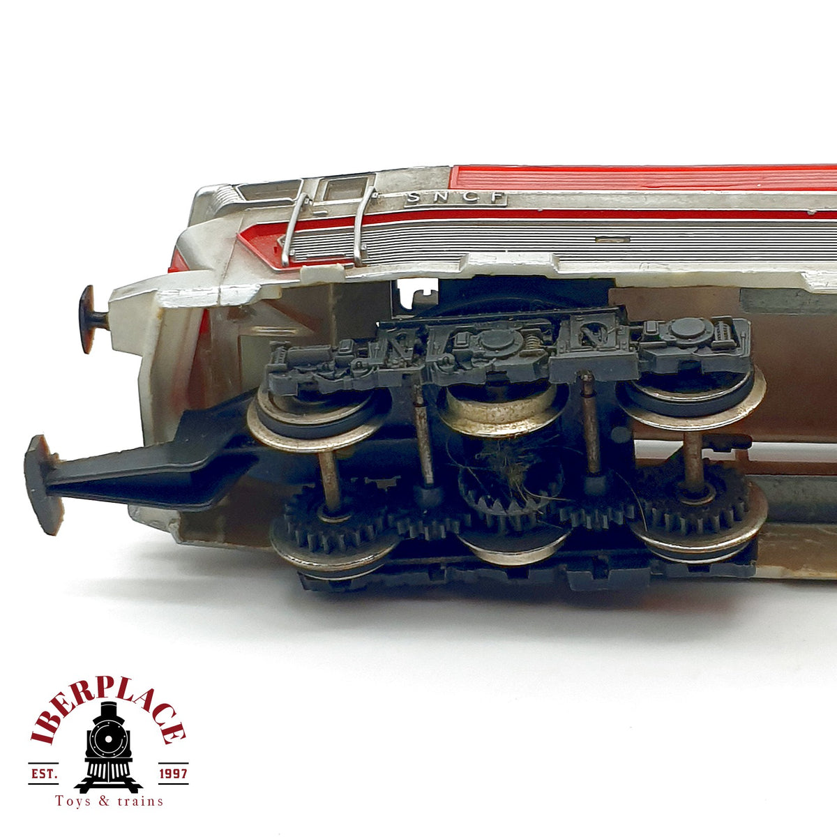 ♻️🛠️ Jouef  locomotora CC 40101 sin motor + 2 vagones TEE SNCF restaurar repuestos DC Escala H0 1:87