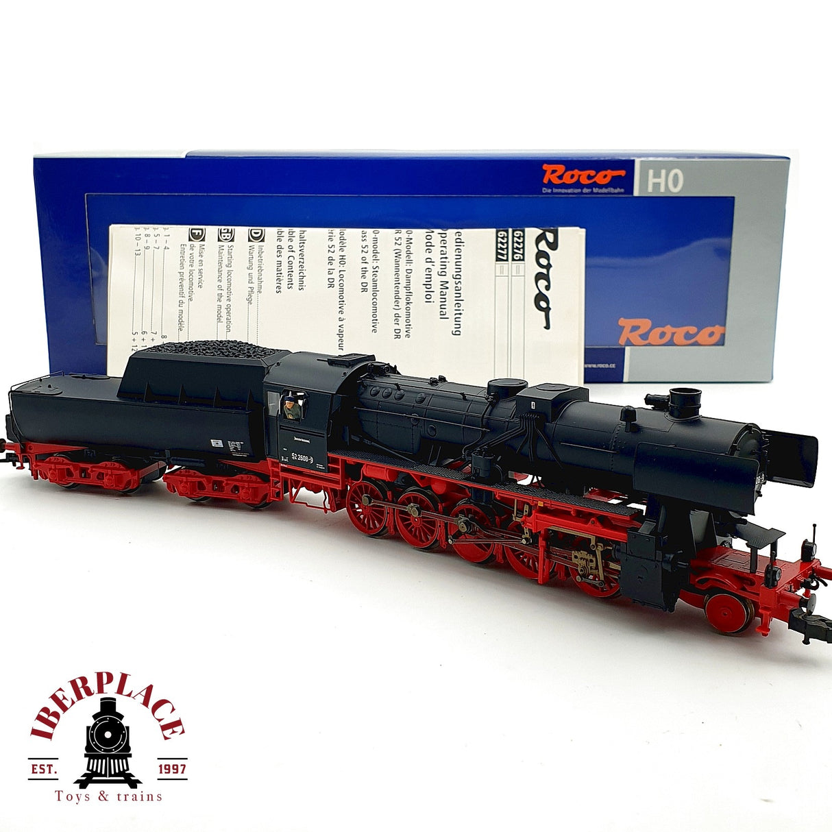 ♻️✨ Roco 62276 Dig. locomotora vapor BR 52 2608-9 DR época IV Escala H0 1:87 DC