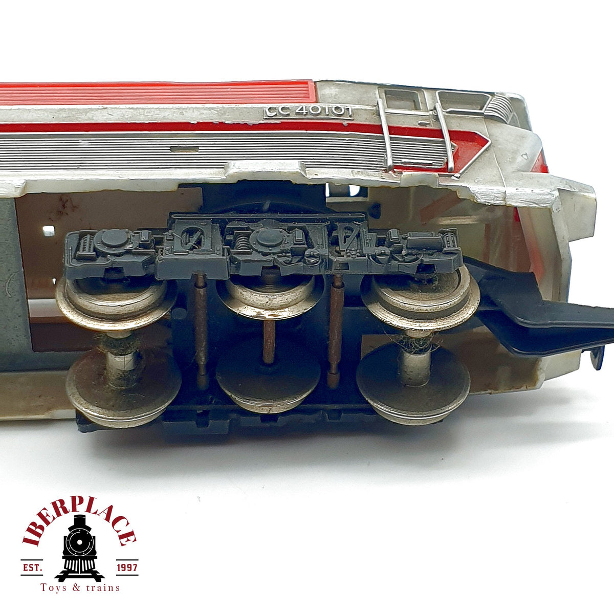 ♻️🛠️ Jouef  locomotora CC 40101 sin motor + 2 vagones TEE SNCF restaurar repuestos DC Escala H0 1:87