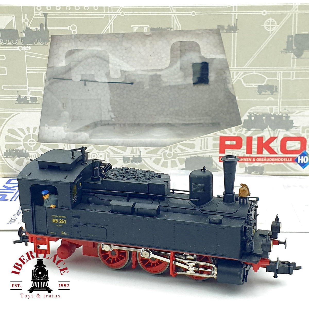 ♻️✨ PIKO 50050 locomotora vapor BR 89.2 sa. VT DRG epoca II Escala H0 1:87 DC