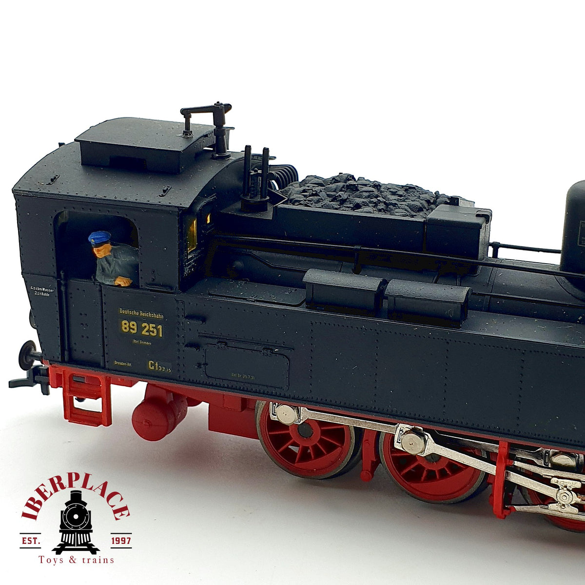 ♻️✨ PIKO 50050 locomotora vapor BR 89.2 sa. VT DRG epoca II Escala H0 1:87 DC