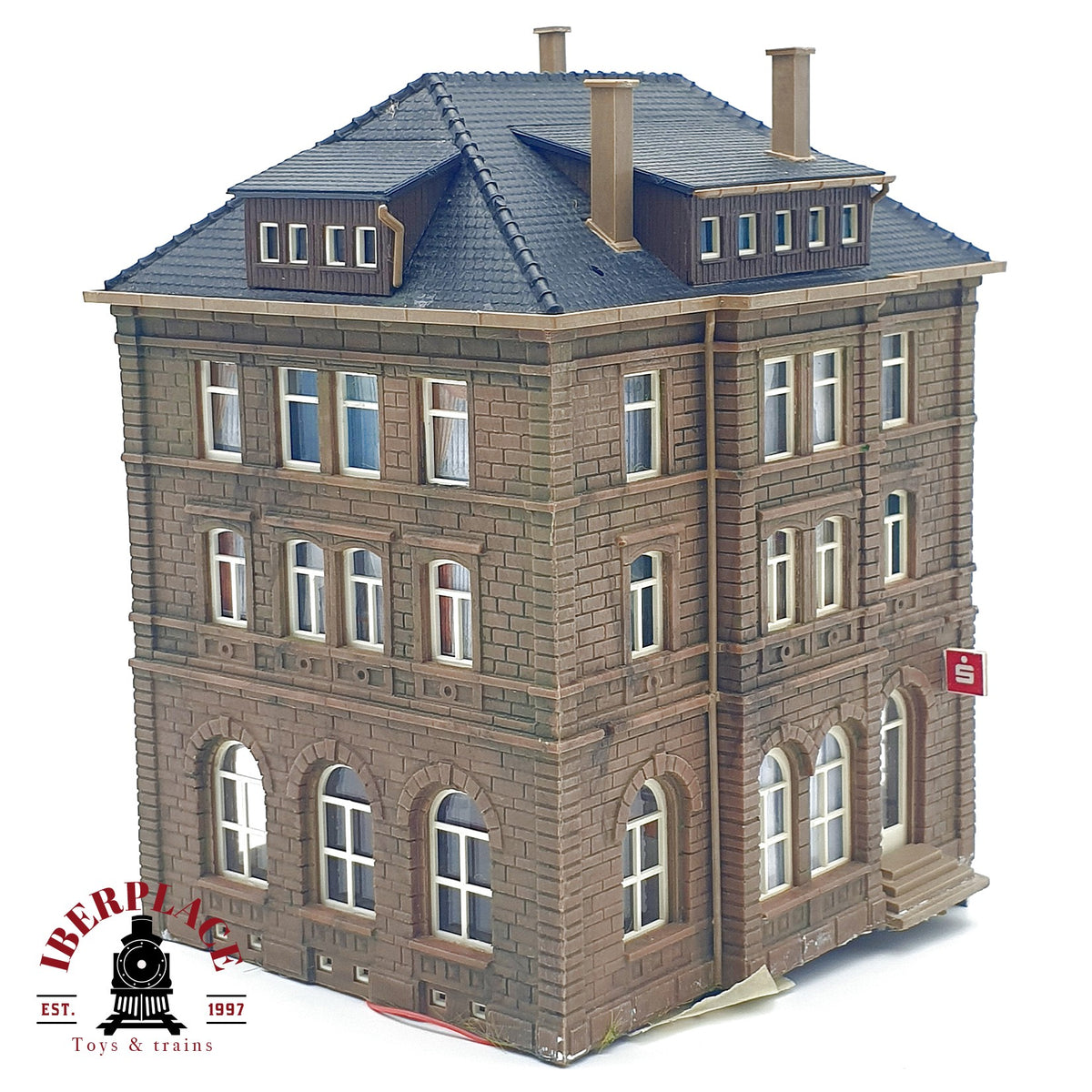 ♻️ Edificio residencial de ciudad fachada ladrillo Escala H0 1:87