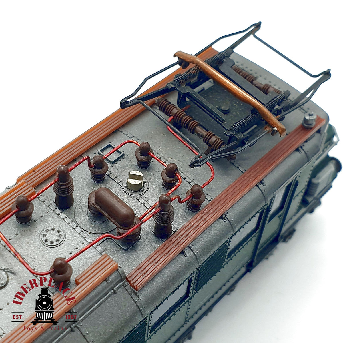 ♻️ 🛠️ Roco locomotora eléctrica BR 144 075-9 DB verde restaurar repuestos DC Escala H0 1:87