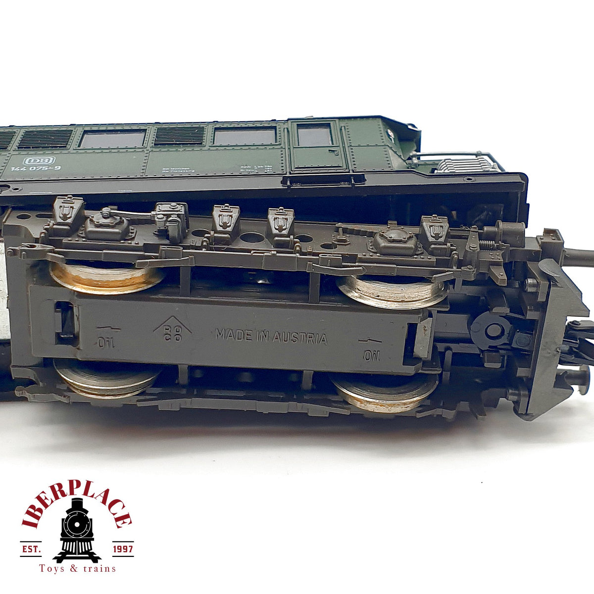 ♻️ 🛠️ Roco locomotora eléctrica BR 144 075-9 DB verde restaurar repuestos DC Escala H0 1:87