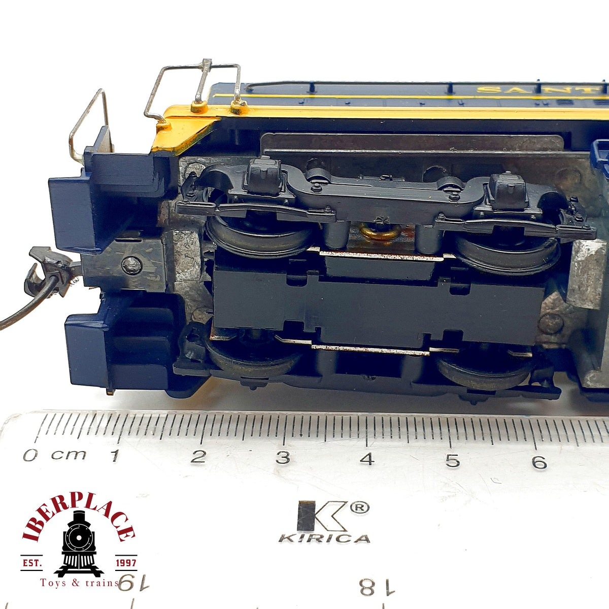 ♻️ Athearn locomotora S-12 Santa Fe 2418 azul amarilla sin motor dummy Escala H0 1:87