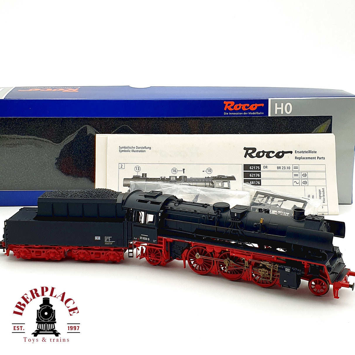 ♻️✨ Roco 62175 locomotora vapor BR 35 1028-6 DR epoca IV H0 1:87 DC