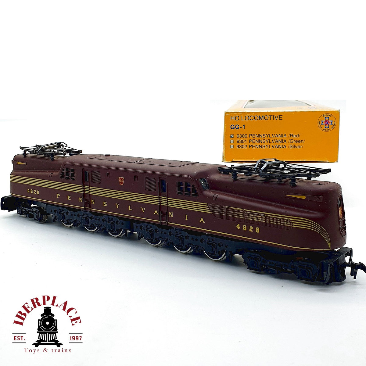 ♻️ 🚂 Mehano 9300 Locomotora Electrica GG-1 PRR 4828 Pennsylvania Escala H0 1:87