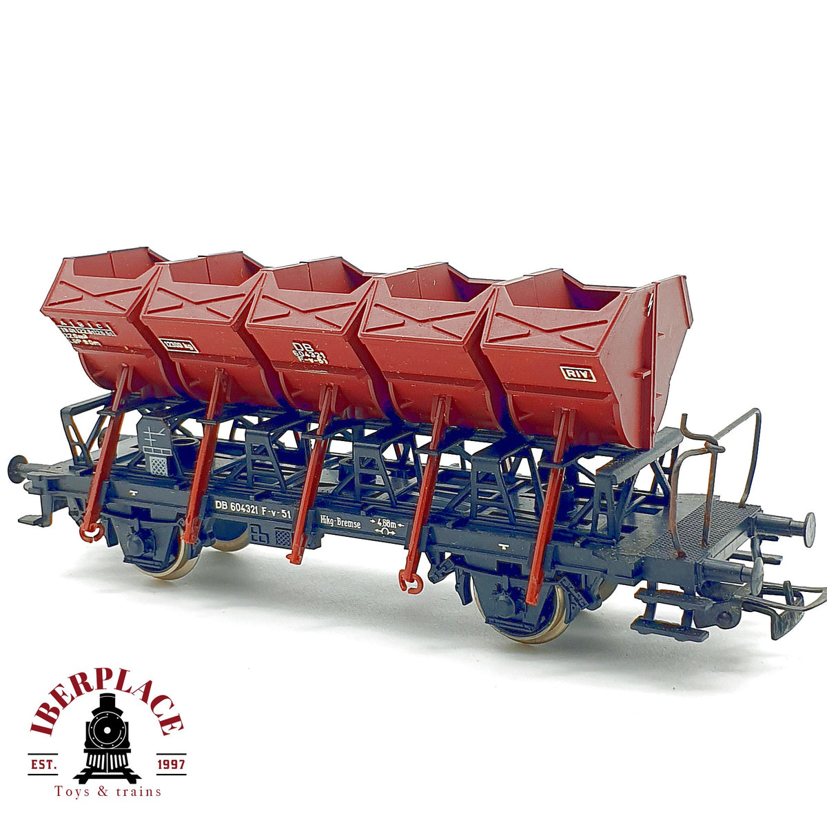 ♻️ 🚂 Rivarossi vagon de Tolva Otmm DB Mercancias Basculante Talbot DC Escala H0 1:87