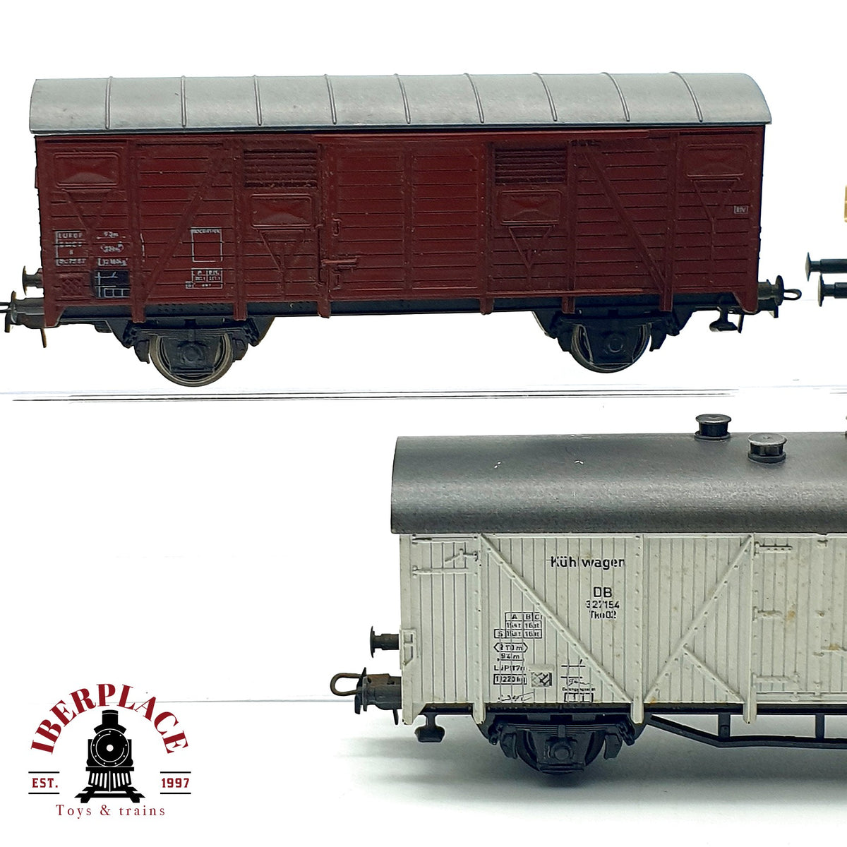 ♻️ 🚂 Roco 3x Vagones Mercancias Cerrados Seefische DB Ep III IV DC Escala H0 1:87