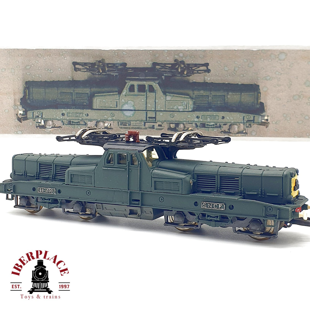 ♻️ 🚂 Jouef locomotora eléctrica BB-13001 SNCF verde Fer a repasser DC Escala H0 1:87