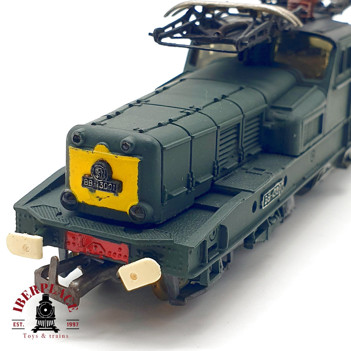 ♻️ 🚂 Jouef locomotora eléctrica BB-13001 SNCF verde Fer a repasser DC Escala H0 1:87