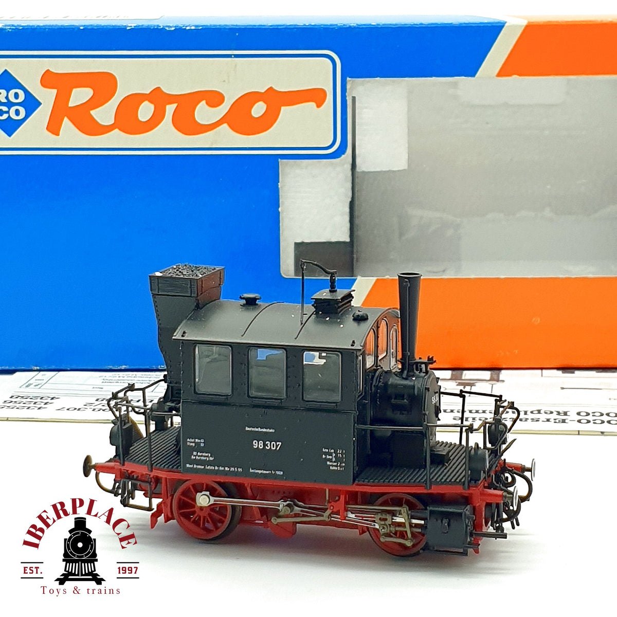 ♻️✨ Roco 43255 Locomotora Vapor BR 98 307 Glaskasten DB Ep III Escala H0 1:87