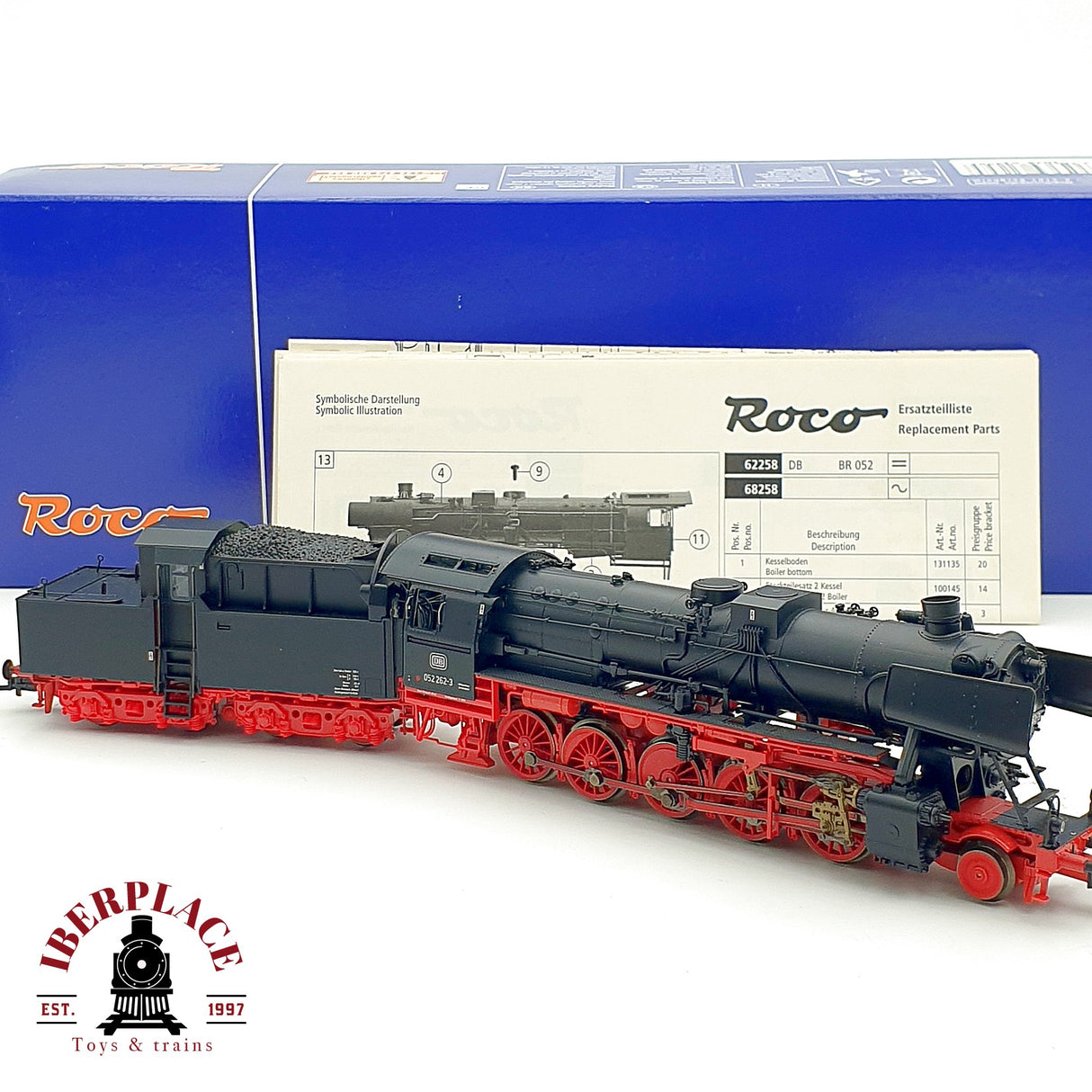 ♻️ ✨ Roco 62258 locomotora vapor 052 262-3 DB epoca IV H0 1:87 DC