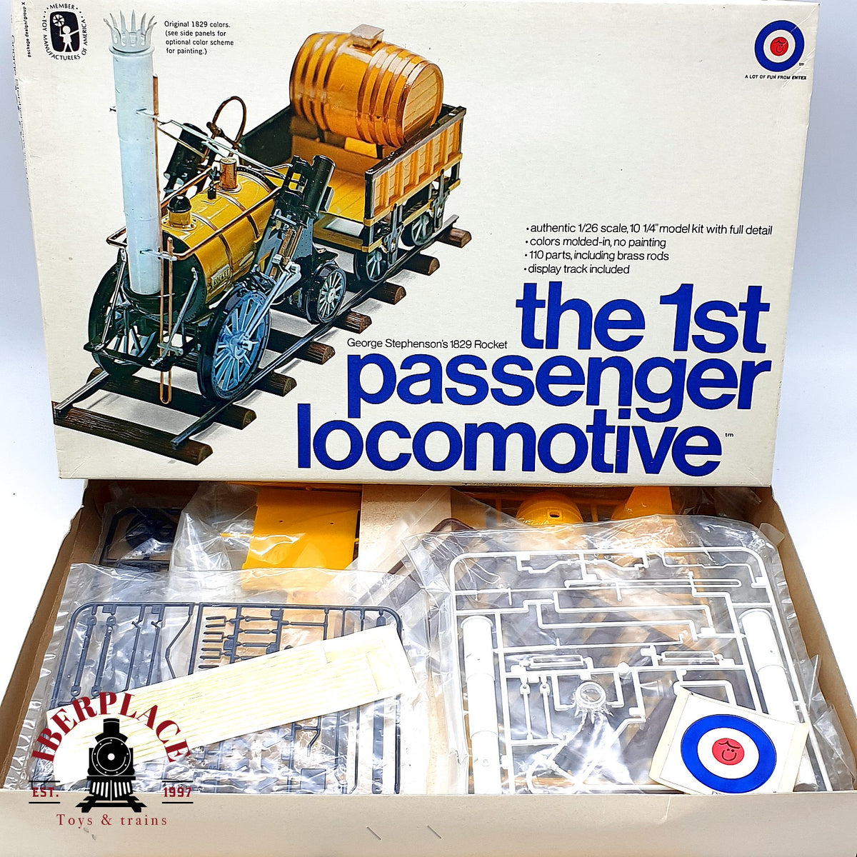 ♻️ ✨ Entex 8219 Kit maqueta para montar locomotora Stephenson Rocket 1829 1:26