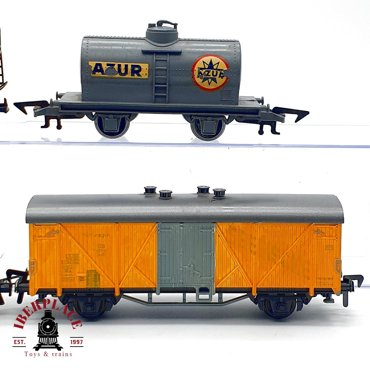 ♻️ 🚂 Roco Jouef 4x vagones mercancías Lederer Sinalco Azur AC y DC  Escala H0 1:87